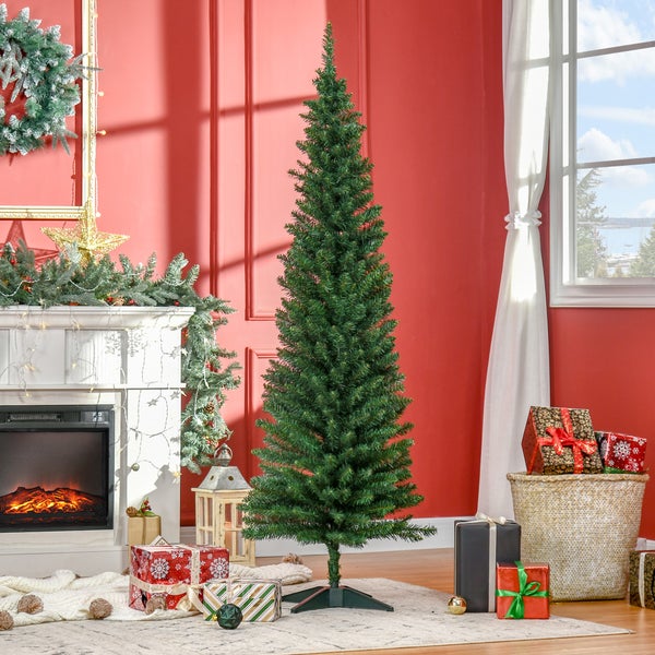 HOMCOM Weihnachtsbaum, Ø55 x 180 cm, PVC, Grün
