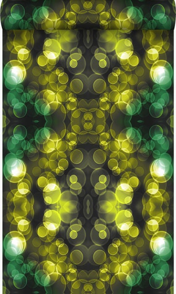 Origin Wallcoverings Tapete Kaleidoskopmuster Gelb und Grün - 53 cm x 10,05 m - 337201