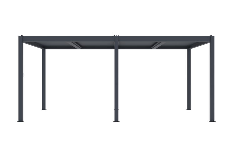 Pergola Aluminium Lamellendach SANTA B510 x T304 x H220 cm, Aluminiumpfosten 10 x 10 cm, Anthrazitgrau
