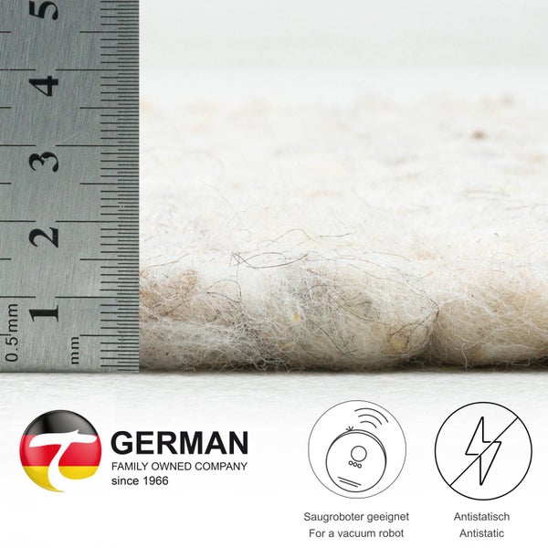 Handgewebter naturbelassener Wendeteppich Alm-Glück Natural 90x160 cm