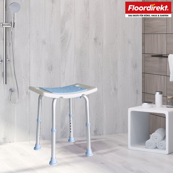 Duschhocker mit höhenverstellbaren Beinen im Badezimmer