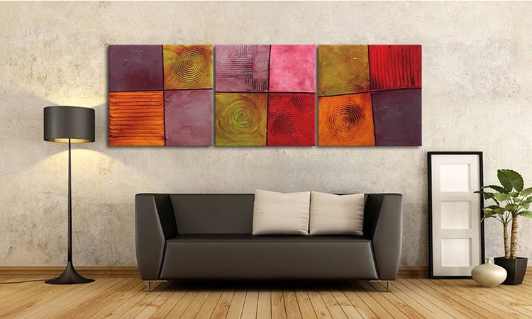 Das Wohnzimmerbild -Possibilities- 225x75x2 cm handgemaltes Unikat
