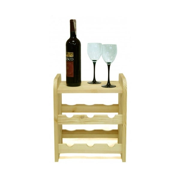 PROREGAL Weinregal Pinotwine C HxBxT 36 x 34,4 x 26,5 cm 6 Flaschen Massives Kiefernholz Natur Unbehandelt