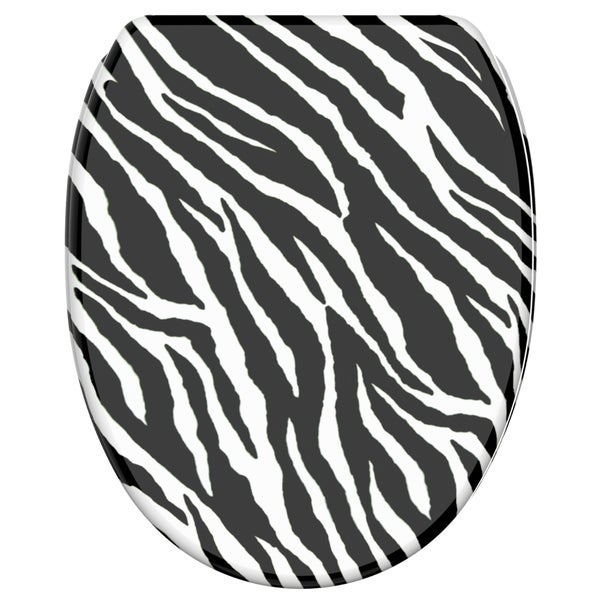 WC-Sitz mit Zebra-Muster