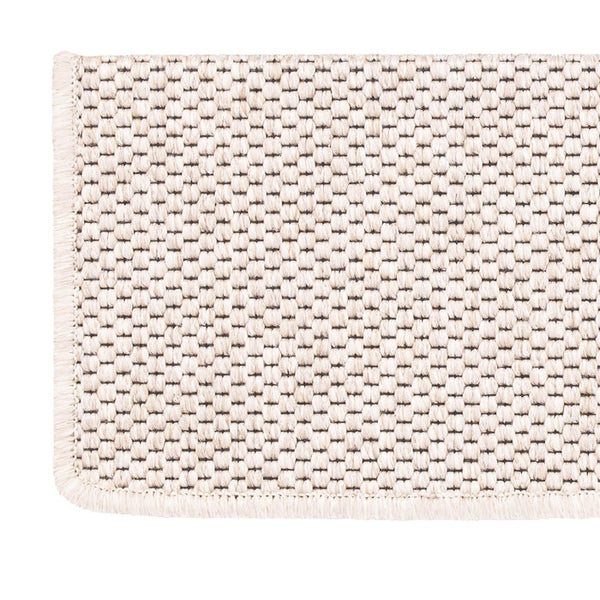 FLOORDIREKT Stufenmatte Kalkutta - Sisaloptik - Schlingenpol - Selbstklebend - Creme - Rechteckig - 23,5 x 65 cm