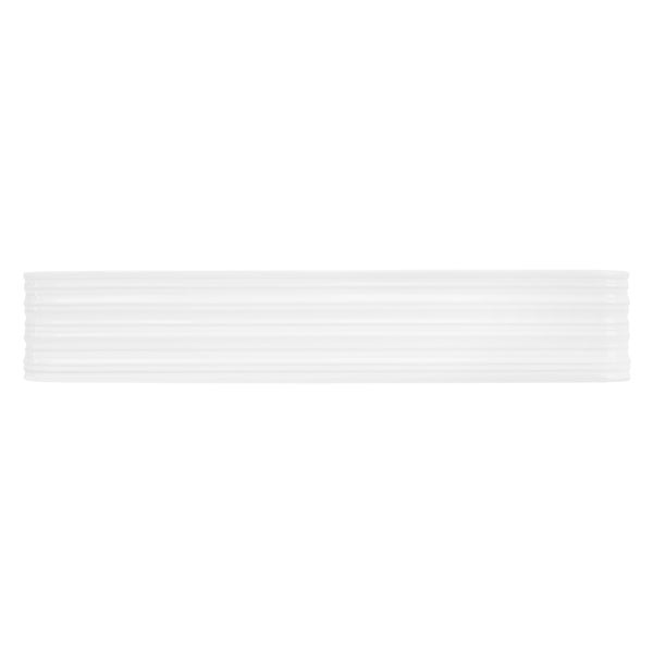 ML-Design Waschbecken aus Keramik in Weiß glänzend 68x38x12 cm Eckig, Moderne Aufsatzwaschbecken, Design Waschtisch Aufsatz-Waschschale Waschplatz Handwaschbecken, für das Badezimmer und Gäste-WC