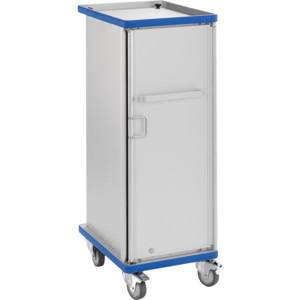 Servierwagen mit Rollen, Tür und Regaleinschüben