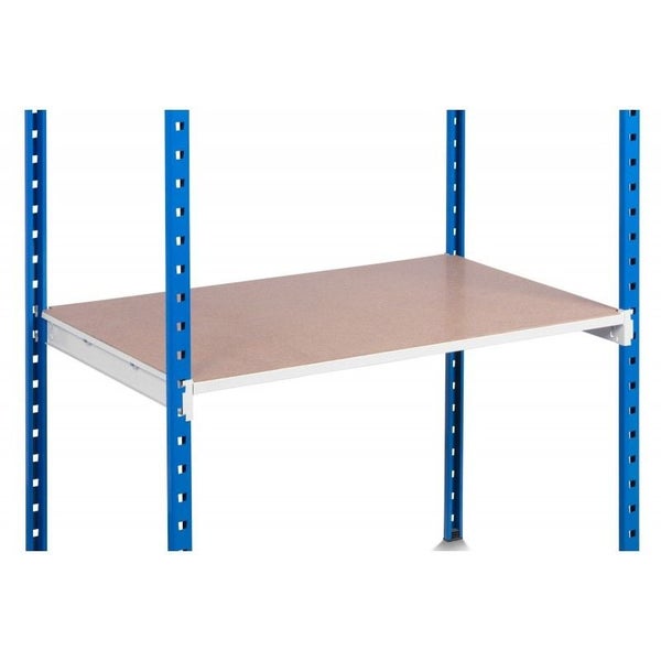 PROREGAL Fachbodenregal Maximus Pro HxBxT200 x 100 x 120 cm 4 Ebenen Spanplatten-Fachboden Fachlast 286 kg Lichtblau-Lichtgrau