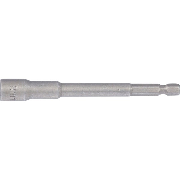 BGS Steckschlüssel-Einsatz Sechskant extra lang für Bohrmaschinen Antrieb Außensechskant 6,3 mm (1/4) SW 8 mm - 2764