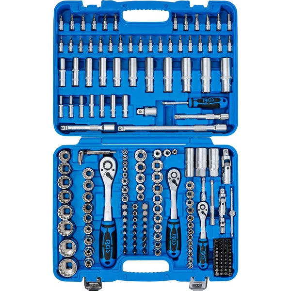 BGS Steckschlüssel-Satz Gear Lock Antrieb 6,3 mm (1/4) / 10 mm (3/8) / 12,5 mm (1/2) 192tlg. - 2247