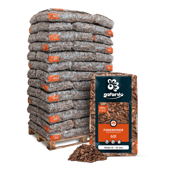 Galamio Rindenmulch Pinie Mittel 60l x 39 Sack 2340l Palette