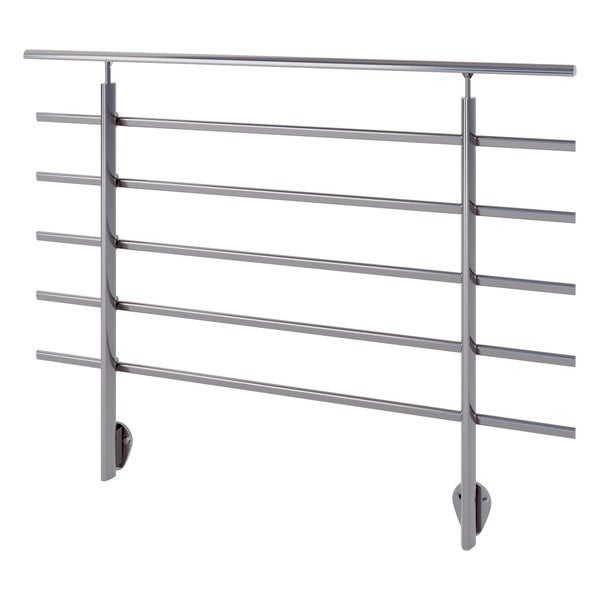 Dolle Brüstungsgeländer zur Wandmontage 1,5m Aluminium dark grey Pfosten, Stäbe und Handlauf tropfenförmig