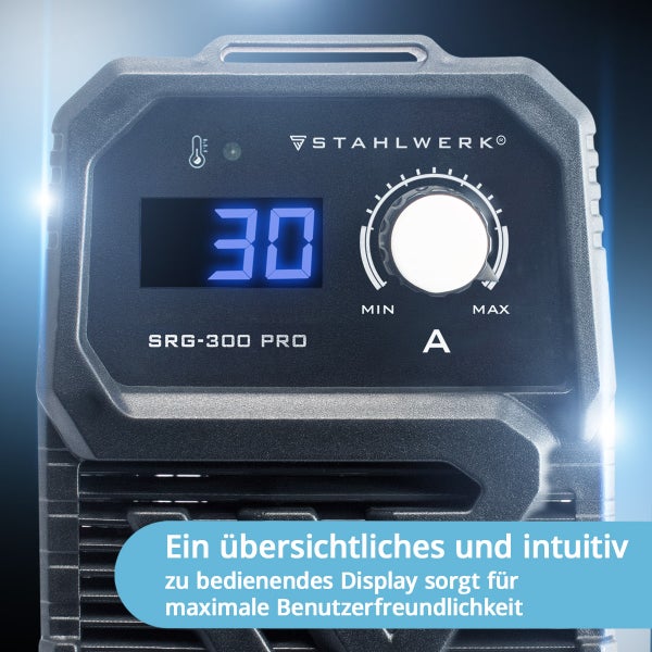 Stahlwerk SRG-300 PRO Gerätedetail mit Digitalanzeige und Einstellknopf