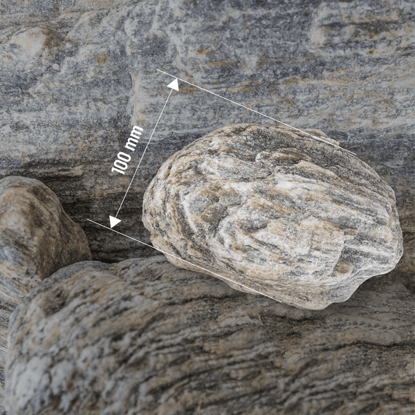 Galamio Gneis Schroppen » kaschiert & getrommelt « 1000kg