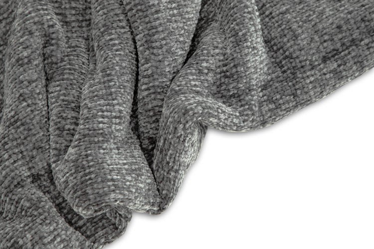 Graue Kuscheldecke aus Chenille