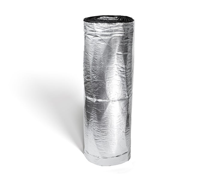 Rolle aus Dämmmaterial mit Aluminiumbeschichtung