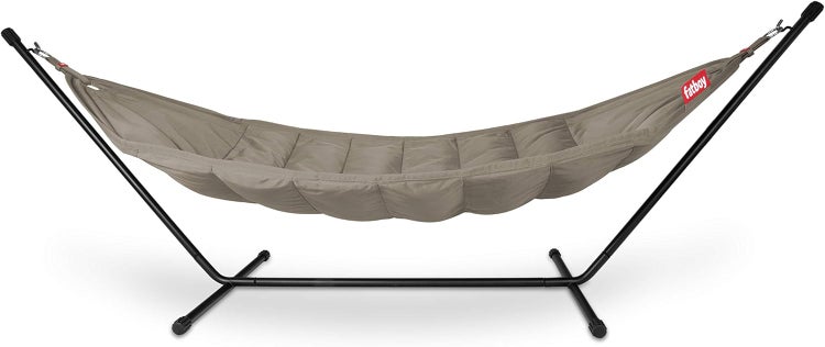 Fatboy Headdemock Deluxe Dunkelblau | Hängematte für Zwei mit Gestell | inkl. Matte, Gestell, Kissen, Cover- Deluxe Version | Outdoor geeignet Garten & Terrasse | 280 x 140cm, Einheitsgröße