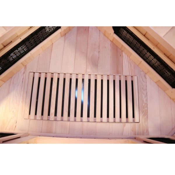 Dewello® Infrarotkabine Infrarotsauna HALEY 160cm x 160cm inkl. 8 Keramikstrahler, Karbonstrahler und Zubehör, Farblicht, LED