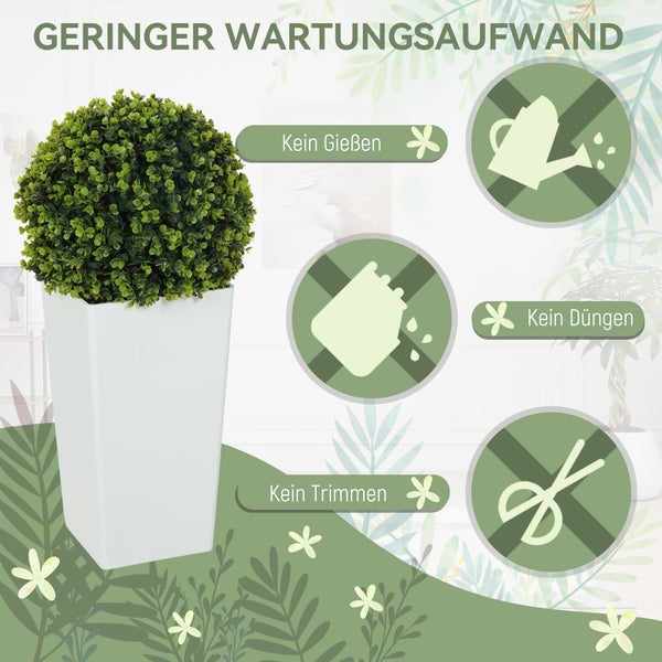 Dekorative Kunstpflanze im Topf, geringer Wartungsaufwand