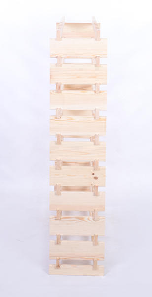 Weinregal VINOTECA FLEX PRO HxBxT 135x103x28cm 100 Flaschen auf 10 Ebenen Massives Kiefernholz Natur unbehandelt