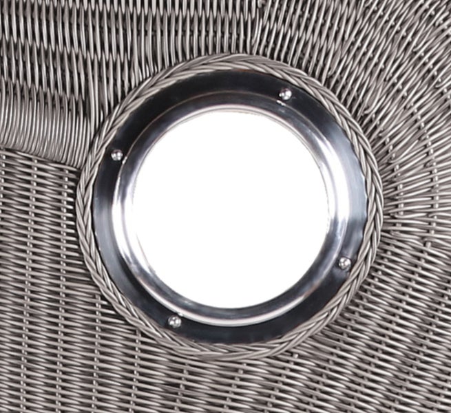 Strandkorb Rantum Mahagoni washed grey PE koboo grey Dessin 537
