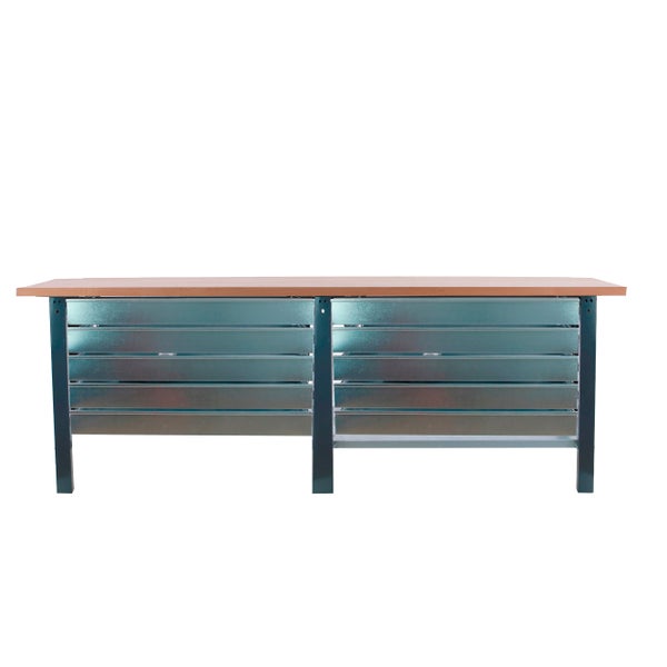 Werkbank BUFFALO WOOD mit 10x Schublade| HxBxT 86,5x260x75cm | Traglast 1000kg | Anthrazit