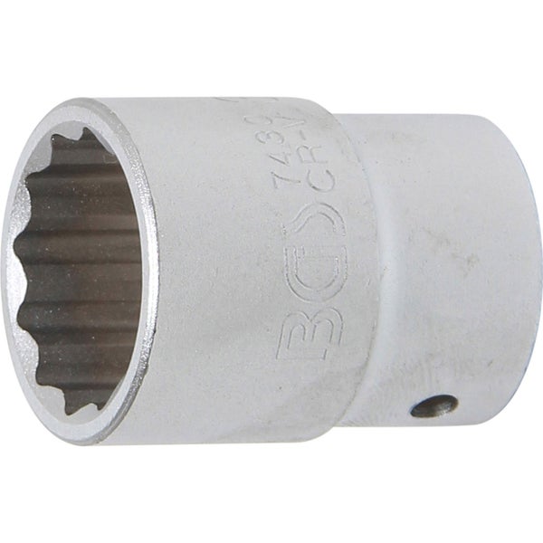 BGS Steckschlüssel-Einsatz Zwölfkant Antrieb Innenvierkant 20 mm (3/4) SW 30 mm - 7430