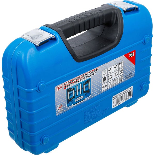 Sturz Einstellwerkzeug Satz im blauen Werkzeugkoffer