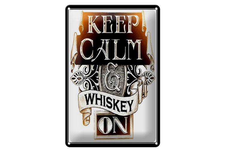 Blechschild Spruch 20x30cm Keep Calm Whiskey on