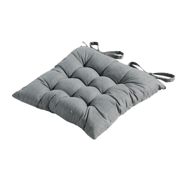 Sitzkissen Tuscany Basic grau - ca. 46x46 cm - 4er-Set