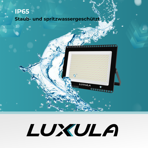 LUXULA LED-Strahler CCT LED Fluter Flutlichtstrahler Kaltweiß bis Warmweiß Außenstrahler 50W 5000lm IP65