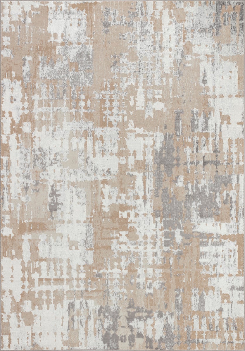 Abstrakt Moderner Teppich - Beige/Weiß - 120x170cm - MARTINA