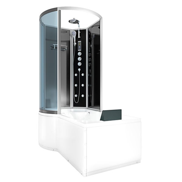 Wanne Dusche Kombination sw K50-R33-EC 100x170