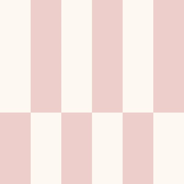 Tapete mit großem Karomuster in Rosa und Weiß.