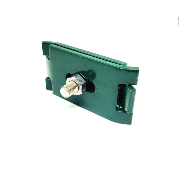 Zaunbauschelle mit Schraube für die Montage von Gartenzäunen