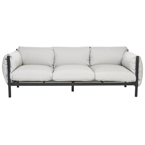 Dreisitzer Sofa mit Metallgestell und Polster