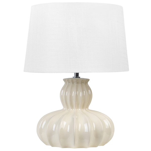 Tischleuchte MALABUKA Keramik Beige