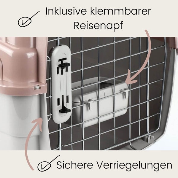 Transportbox IATA Flugbox Flugzeug Transport Auto Box Hunde Katzen Gr. L