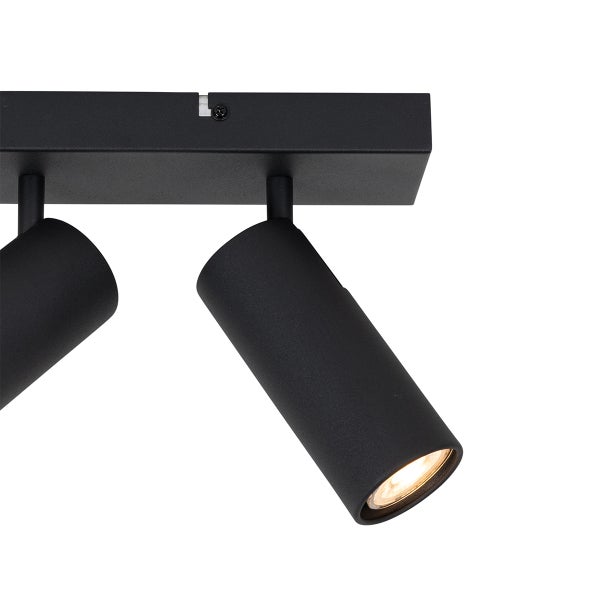 Schwarze Deckenleuchte mit zwei Strahlern