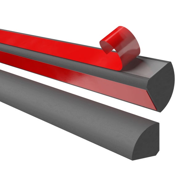 Selbstklebende PVC Viertelleiste, aufrollbar, zur ästhetischen Wand und Bodenabdeckung, ideal für Möbelkanten und Übergänge.