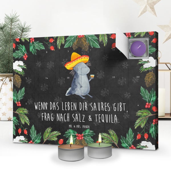 Mr. & Mrs. Panda Duftkerzen Adventskalender Axolotl Tequila - Schwarz