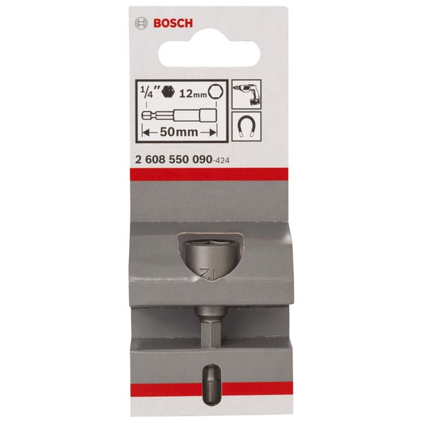 Bosch Steckschlüssel-Einsatz, 1/4 Zoll, 12 mm