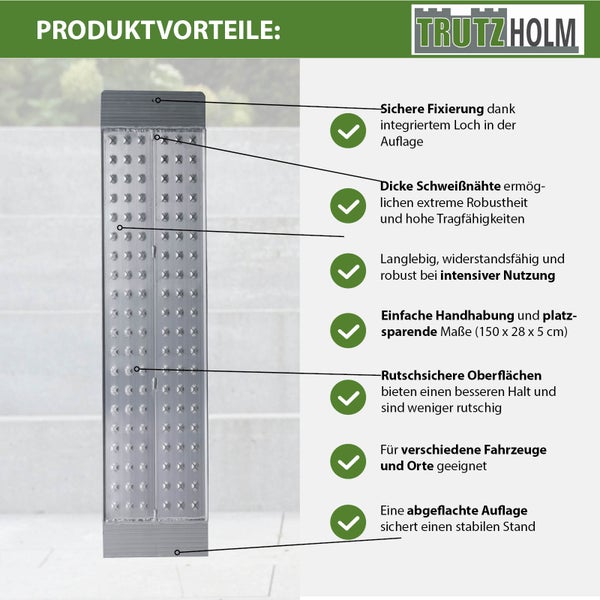 Produktvorteile der TrutzHolm Auffahrrampe