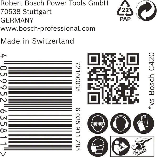 Bosch EXPERT M480 Schleifnetz, 80 x 133 mm, K 80, 50 Stück - 2608901631
