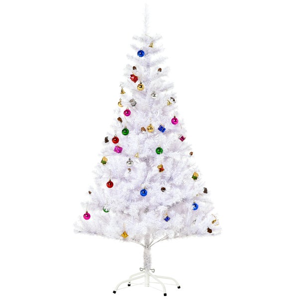 HOMCOM Weihnachtsbaum, ø85 x H150 cm, PVC, Weiß