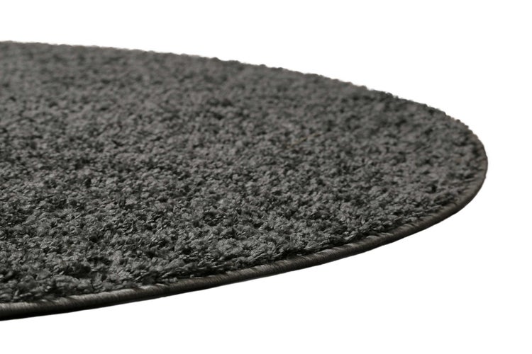 Teppich Rund Anthrazit Hochflor GinoHomie Living 200 cm rund