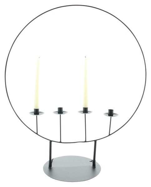 FRANK FLECHTWAREN | Kerzenhalter Circle, METALL, 58 x 25 x 70 cm