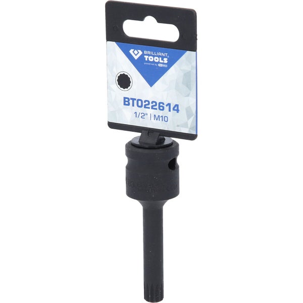 Brilliant Tools Logo. Vielzahn-Einsatz mit einer Größe von 1/2 Zoll und M10