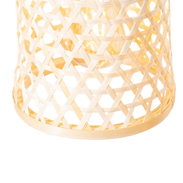 Lampenschirm aus Bambusgeflecht