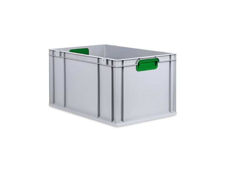 PROREGAL Eurobox Nextgen Color HxBxT 32 x 40 x 60 cm 65 Liter Griffe Grün Geschlossen Verstärkter Boden Eurobehälter Transportbox